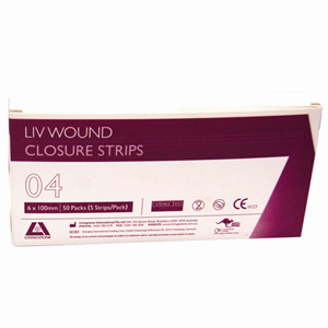Out of Date, Surgi Reinforced Wound Skin Closure Strips C-04, 6 x 100mm, 5/Pack, 50/Box, Price Discounted, While Stocks last Box