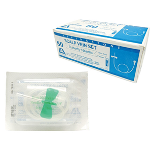 Out of Date, Liv Winged Scalp Vein Infusion Set, 21Gx0.75", 30cm Tube, Green Luer Adaptor 1.8cm 50/Box Price Discounted While Stocks last Box