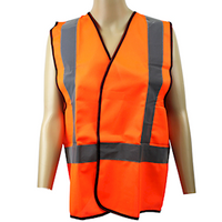 Livingstone High Visibility Safety Vest, Quadruple Extra Large, H Back Reflective Pattern, Orange, Day/Night Use, Each Each