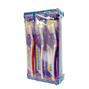 Livingstone Special White Toothbrush, Adult, Medium DuPont USA Bristles, Assorted Colours, 12/Pack, 480/Carton Carton