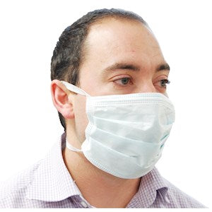 Kimberly Clark Lite One Surgical Mask, Pleated, Tie Back, Blue, 0.1 micron 97 Percent, Loose Loose