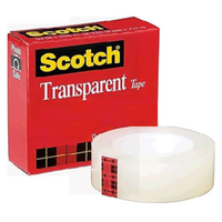Scotch Transparent Tape 600, 19mm x 32.9m, each Roll