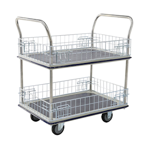 MHA Multipurpose Cage Trolley, 2-Tier, 920 x 620mm, 33kg, 370kg Load Capacity, Each Each