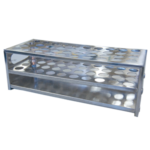 Livingstone Test Tube Rack Stand, Aluminium, Semi Micro, 16mm Test Tube Diameter, 40 Holes, Each Each