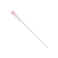 Uniever Quincke Spinal Needle, 18 Gauge x 3.5 Inches, 90mm, Pink, 25 Pieces/Box Box