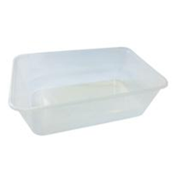 Universal Take-Away Rectangular Container, Base, 700ml, Clear, Recyclable Plastic, 50/Pack, 500/Carton Carton