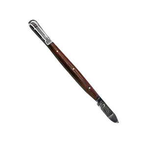 Verodent Dental Wax Knife, 9.5 x 1.2 x 1cm, Flat, Stainless Steel with Biodegradable Wooden Handle, Each Each