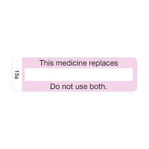 Stirling Fildes Cautionary/Advisory Label, 40 x 11mm, Pink, 1000 Pieces/Carton Carton
