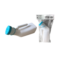 Livingstone Urinal Male with Screw Lid, 1000ml Graduated, Polyethylene (HDPE), Each Each
