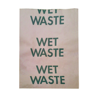 Australian Multiwall Wet Waste Bag, 2-Ply, 505 x 760mm, 80GSM, High Wet Strength, 30um HDPE Tube, Open Mouth Sewn End, Green, 50 Pcs/Pack Pack
