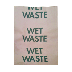 Australian Multiwall Wet Waste Bag, 2-Ply, 505 x 760mm, 80GSM, High Wet Strength, 30um HDPE Tube, Open Mouth Sewn End, Green, 50 Pcs/Pack Pack