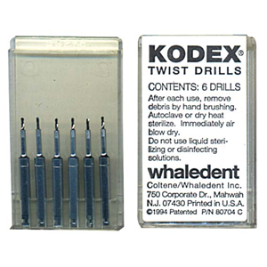 Kodex K92 Twist Drills, for TMS, 6/Pack Pack