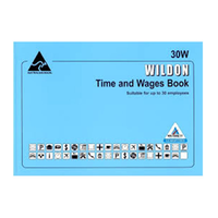 WAGE BOOK 30W WILDON TIME PAY EACH Each