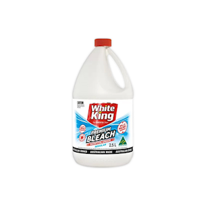 White King Premium Bleach, Hospital Grade, 42 grams/Litre Concentration, 2.5 Litres Bottle Each