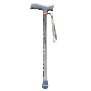 Livingstone Walking Stick, Aluminium, Silver, Adult, Adjustable 52.5- 75.5 cm, Each Each