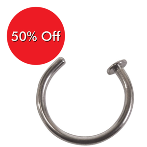 Open Rings, with Fixed Disc, 16 Gauge, 10 x 3mm, Silver Or Black, Each Pair