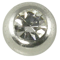 Micro Jewelled Balls 3mm 16GA Crystal, Each Each