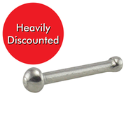Yoop Nose Stud with Ball, Surgsteel, 20gax6mm Each