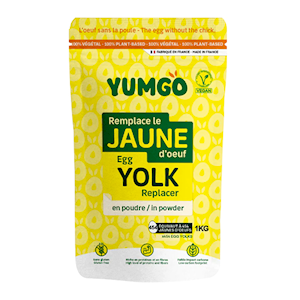 Yumgo Egg Yolk Powder, Replaces Egg Yolk, 100pct plant-based, 1kg, Each