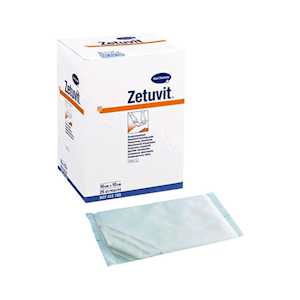 Hartmann Zetuvit Non-Adherent Absorbent Dressing, 10cm x 10cm, 25/Box Box